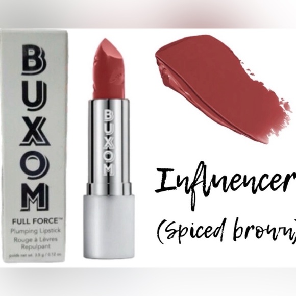 Buxom Other - Buxom Full Force Plumping Lipstick in Influencer Spiced Brown NIB